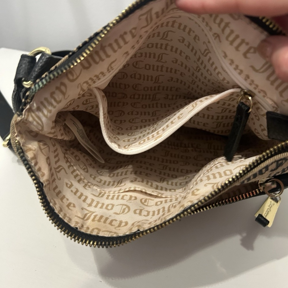 Y2K Juicy Couture Embellished Purse Crossbody Bag Logo Heart Gold Hardware Bling - Picture 10 of 16